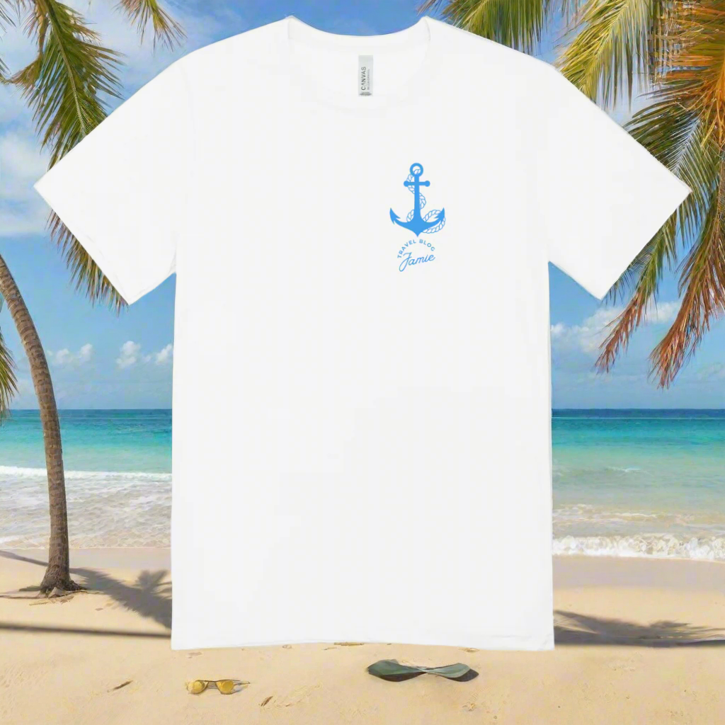 Mens / Unisex T Shirt Travel Blog Jamie Anchor (Clearance)