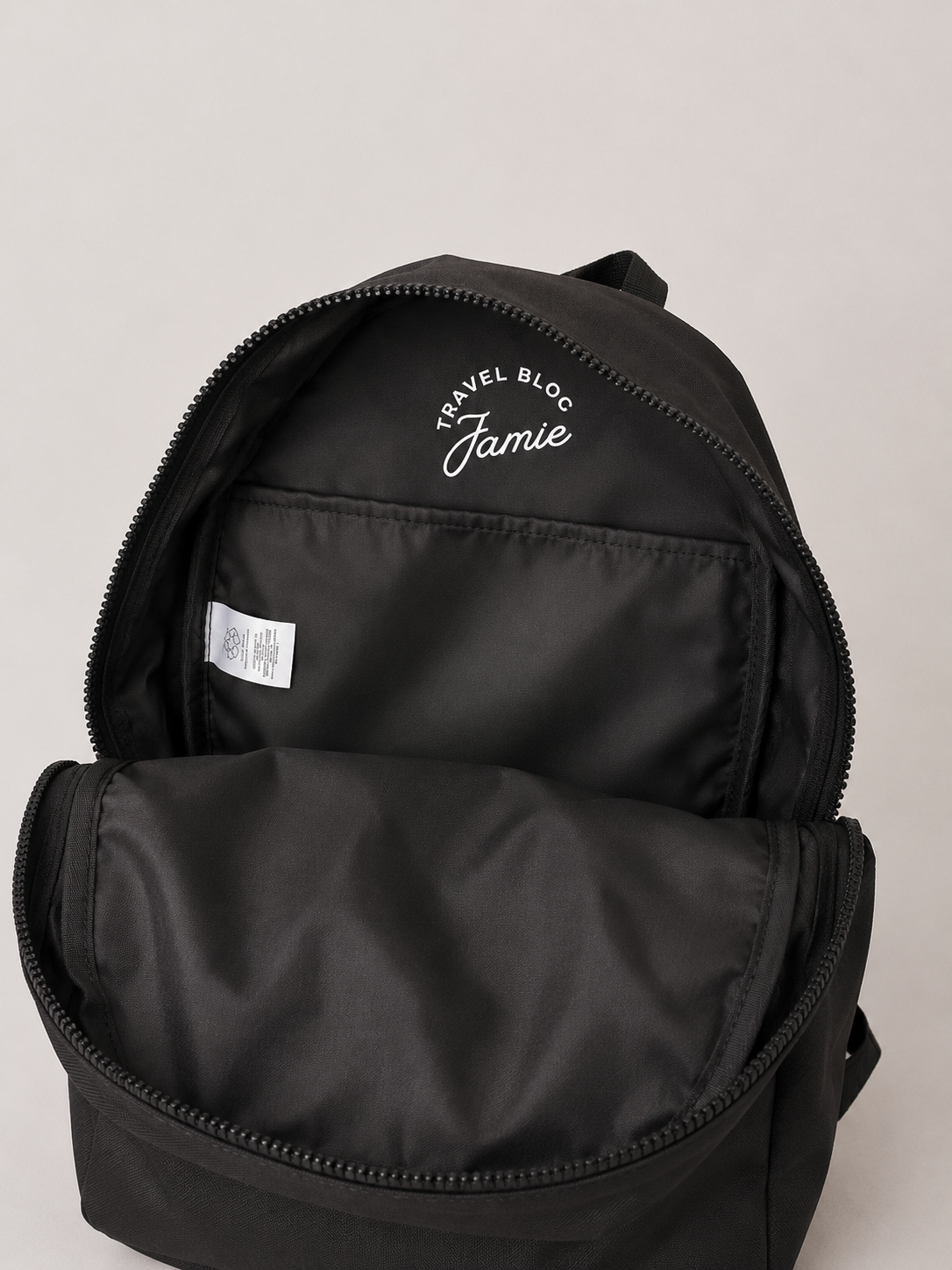 Black Backpack 20L capacity