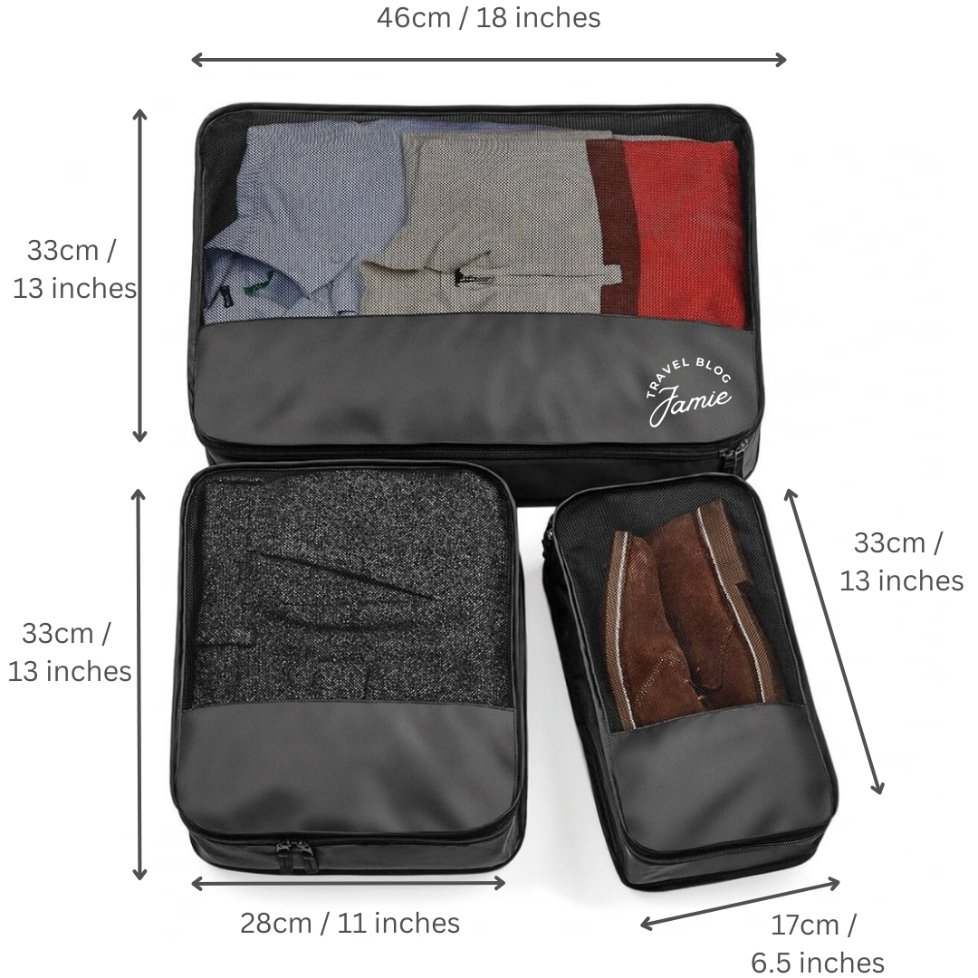 3 Piece Packing Cube Set - Black