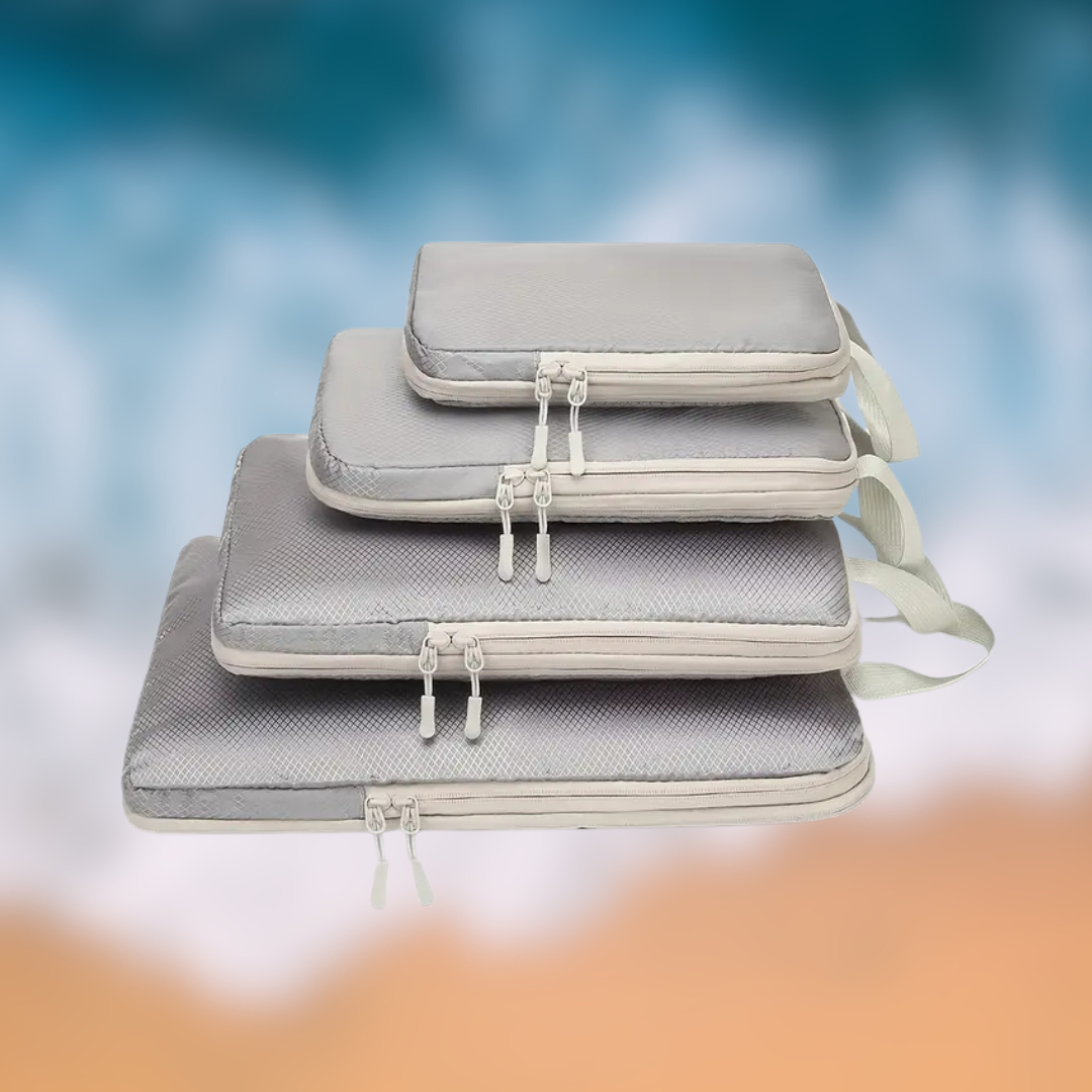 4 Piece Packing Cube Set - Grey