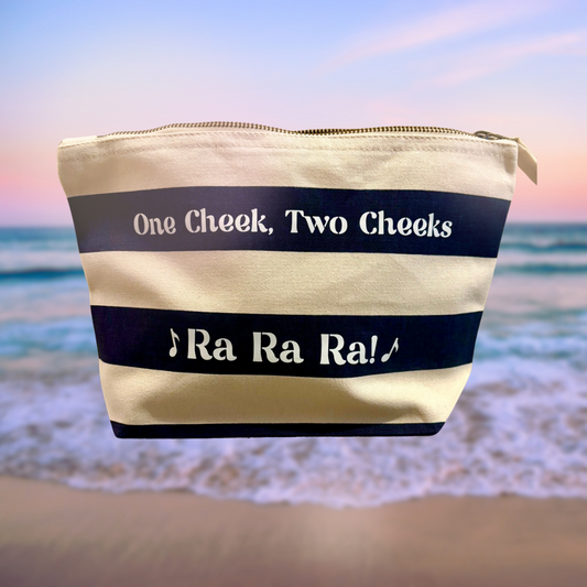 Nautical Accessory Bag - 1 Cheek, 2 Cheeks (Navy/Cream)