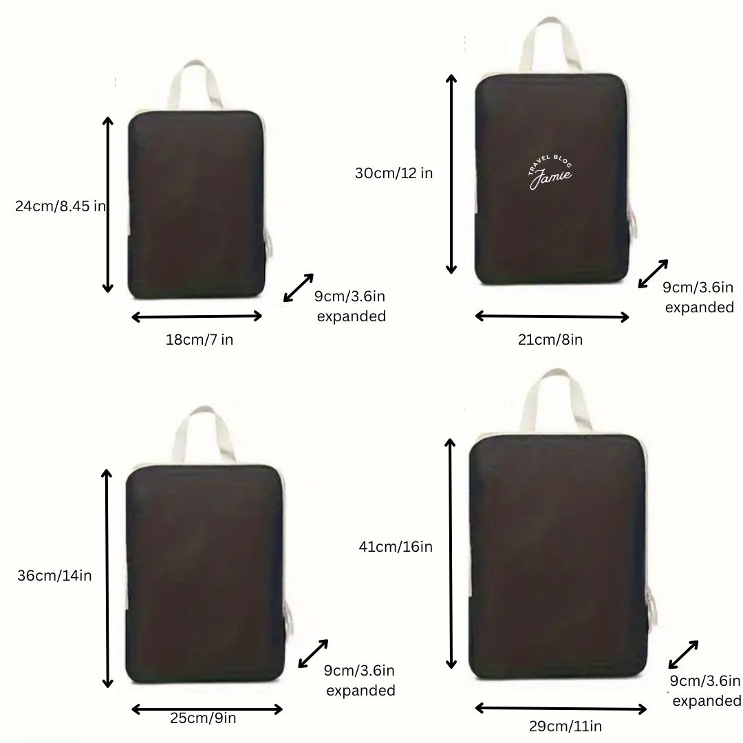 4 Piece Packing Cube Set - Grey