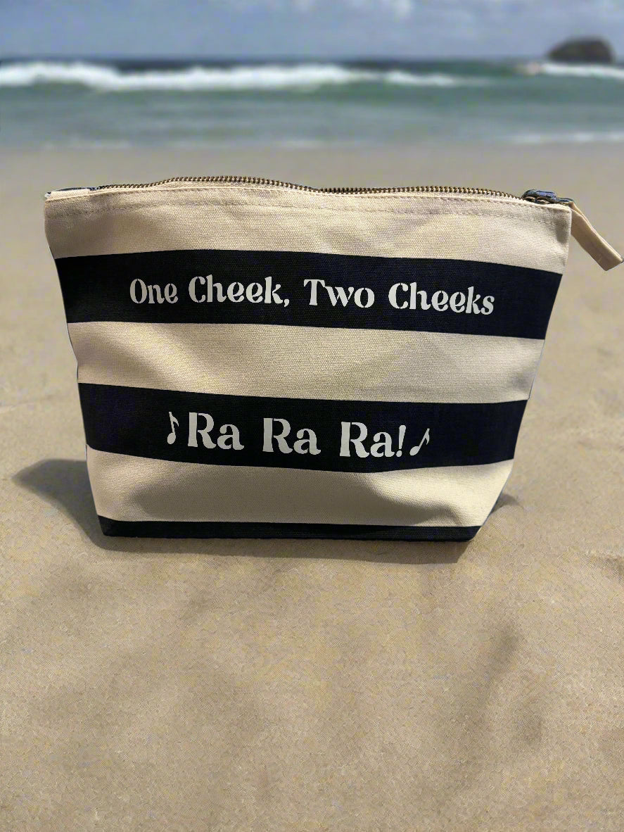 Nautical Accessory Bag - 1 Cheek, 2 Cheeks (Navy/Cream)