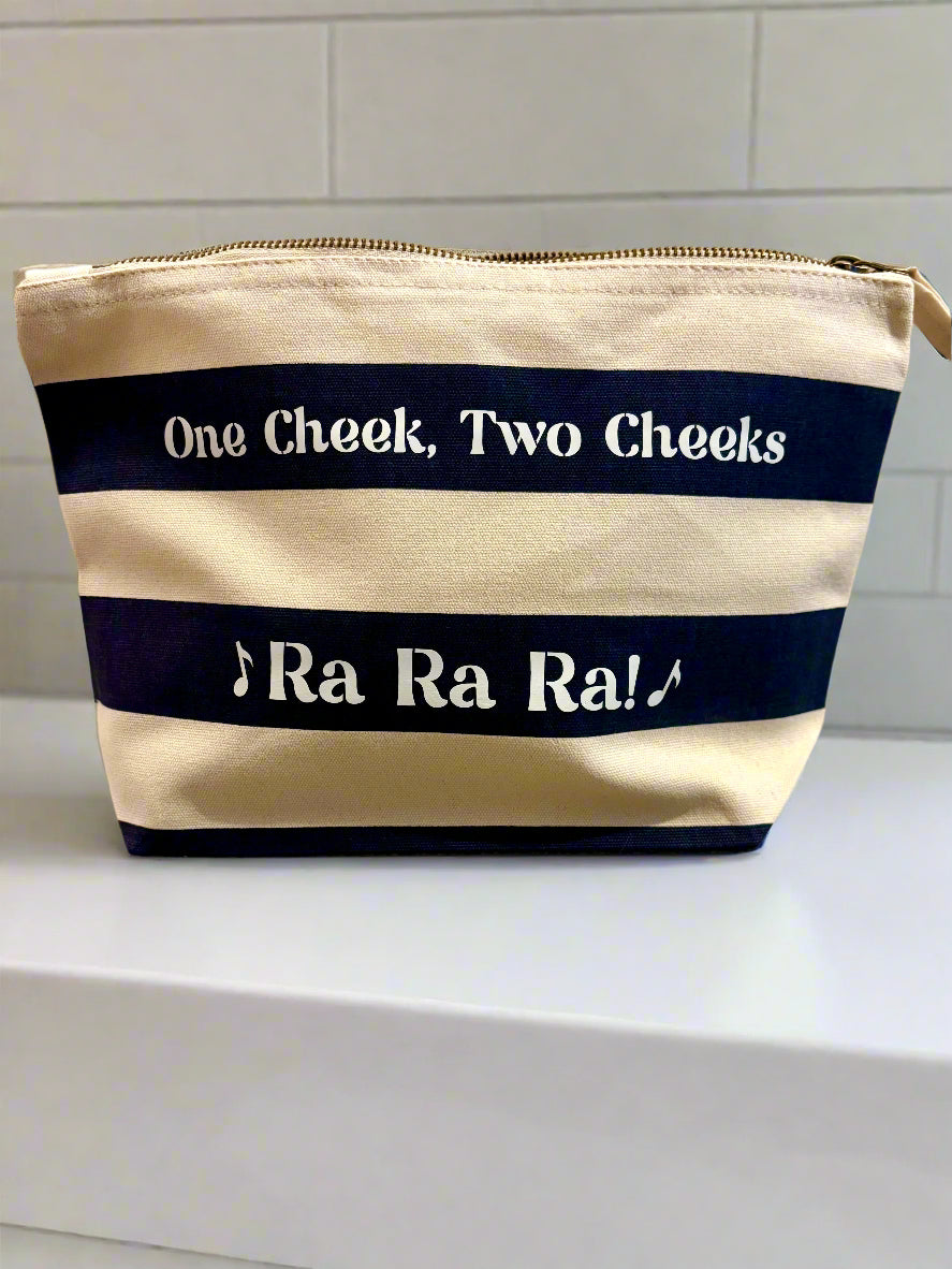 Nautical Accessory Bag - 1 Cheek, 2 Cheeks (Navy/Cream)