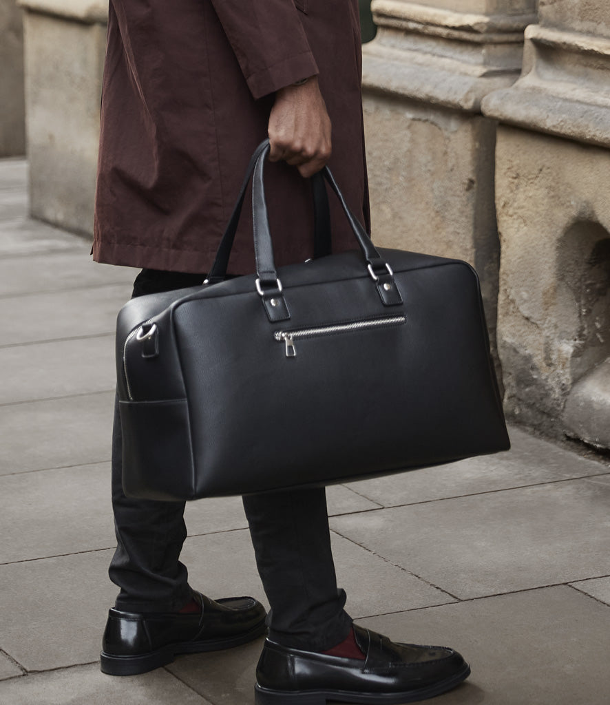 William & Joseph Weekender Bag - Black faux leather